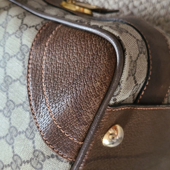 GUCCI suitcase oversized large travel satchel vintage, GG logo RARE original key - Picture 9 of 14